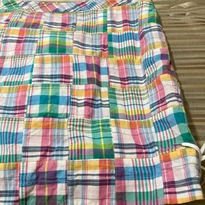 Talbots Madras skirt with side ties . Back zipper size 6